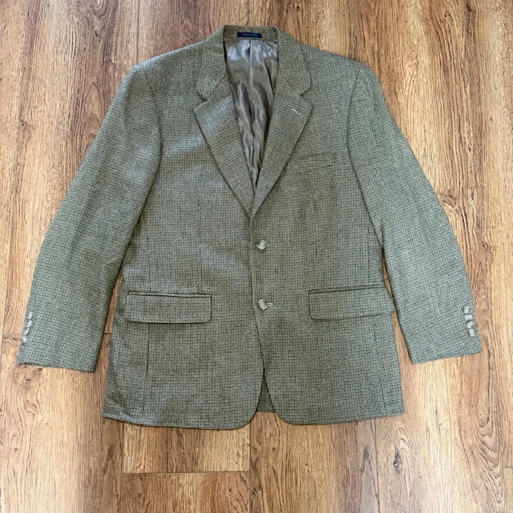 Club Room Wool Cashmere Brown Mens 40S Blazer Sport Coat Old Money Career‎ Event
